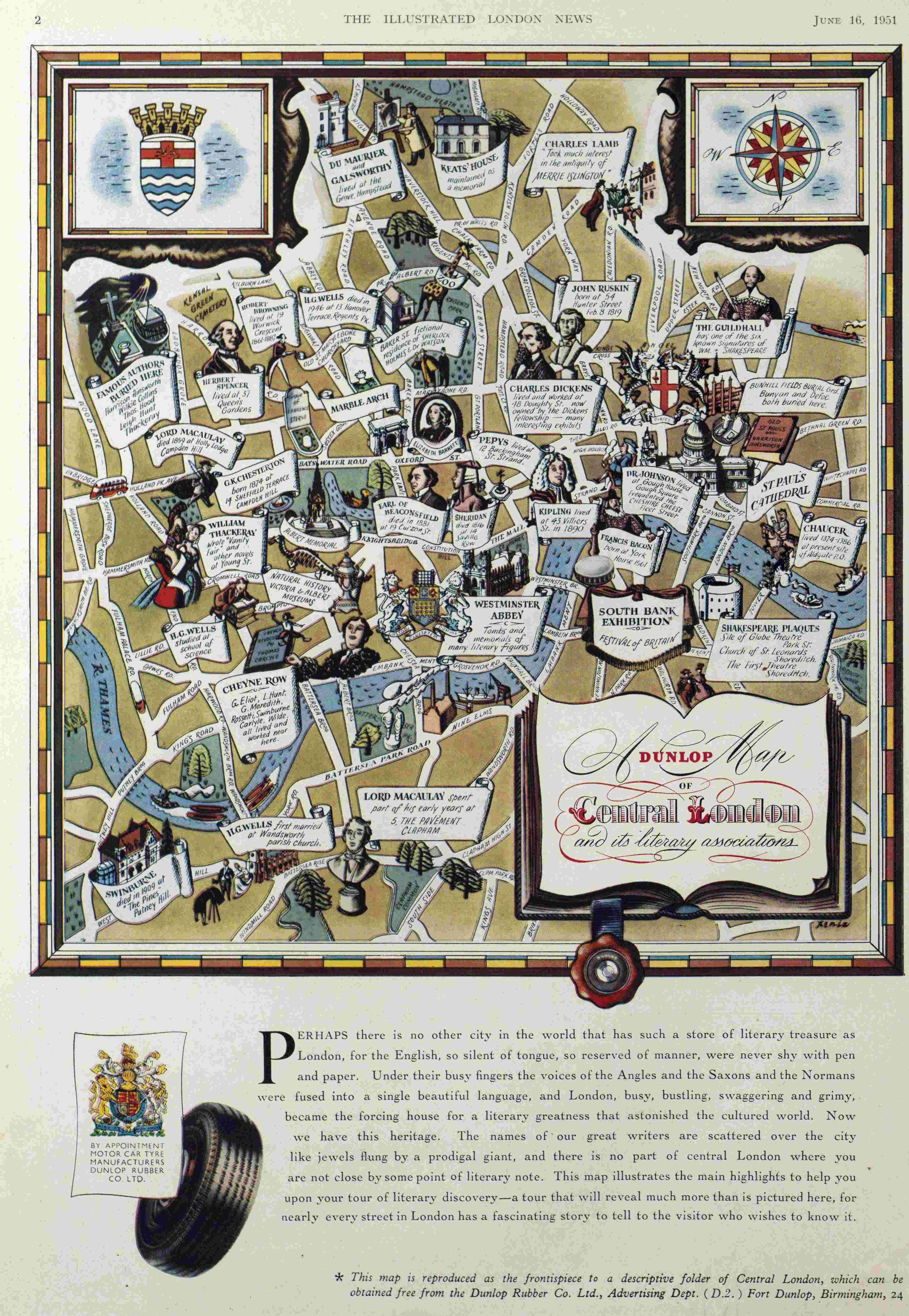 dunlop map of central London